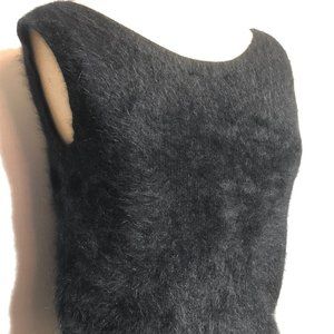 VTG*Lovely RINZI Rabbit Angora Tank Sweater~Size S